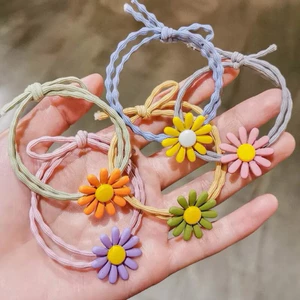 Set 100 Dây buộc tóc hoa Cúc Nhí co dãn- Quà tặng khách QiQiShop