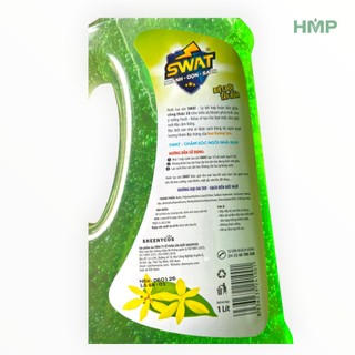Nước lau sàn SWAT 1 Lít tinh dầu Thảo Mộc Hoa Lan kháng khuẩn thư giãn