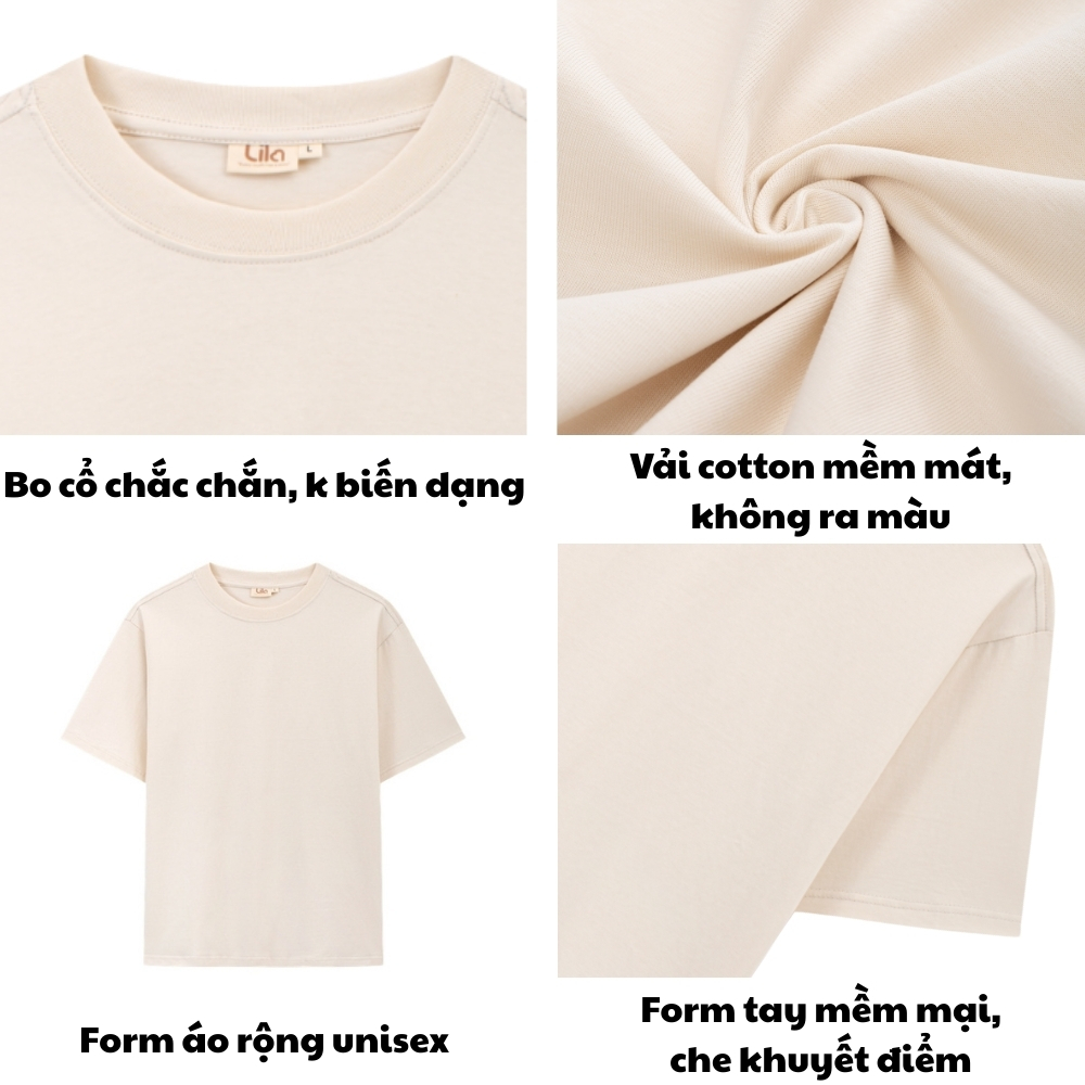 Áo thun nam nữ, áo phông unisex Initial thêu theo yêu cầu chất cotton mềm mịn - Lila đồ đôi