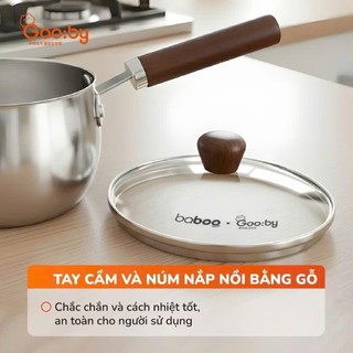 Nồi Inox Gooby Nấu Bột, Đồ Ăn Dặm Cho Bé