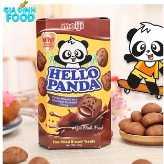 [Lốc x10 Hộp] Bánh gấu nhân kem Meiji Hello Panda Nhật Bản 40g