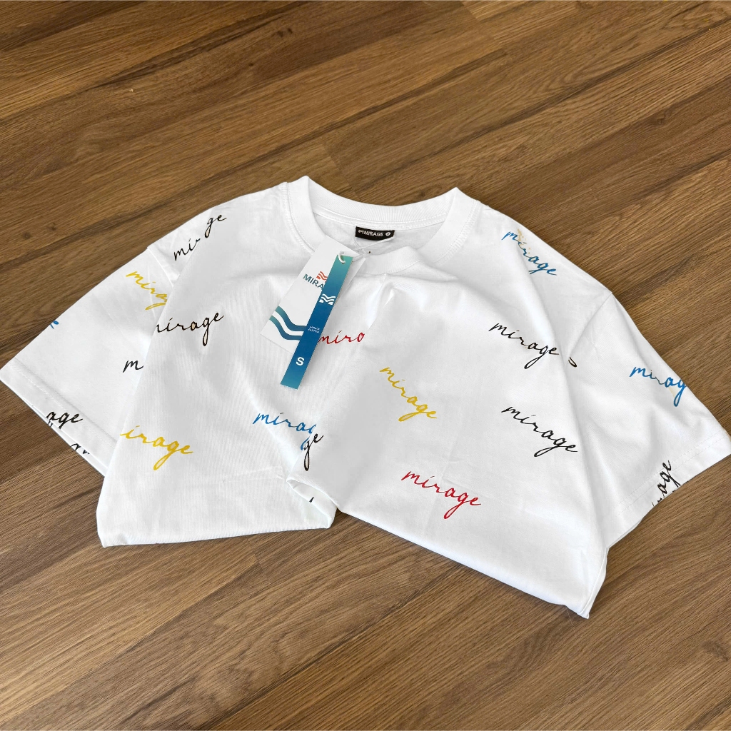 Áo Thun Mirage In Full Chữ Màu Trắng Local Brand Chất 100% Cotton Mềm Mịn Thoáng Mát