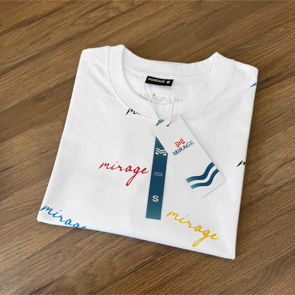 Áo Thun Mirage In Full Chữ Màu Trắng Local Brand Chất 100% Cotton Mềm Mịn Thoáng Mát