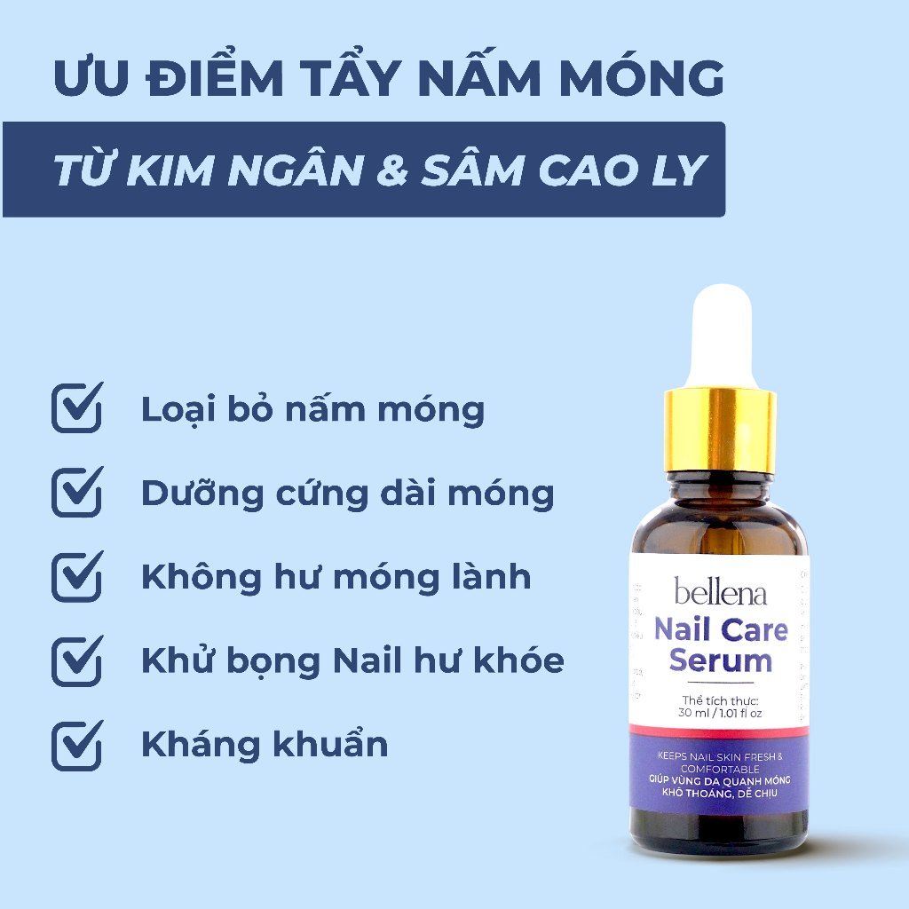 Serum nấm móng tay chân dưỡng cứng dài móng an toàn và hiệu quả Bellena Nail Care Serum