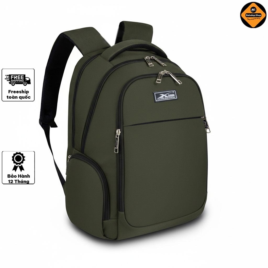 Balo Du Lịch Chống Nước Laptop 17 Inch Xbags XB 1001 Nhẹ Bền Cao Cấp Xanh Rêu!
