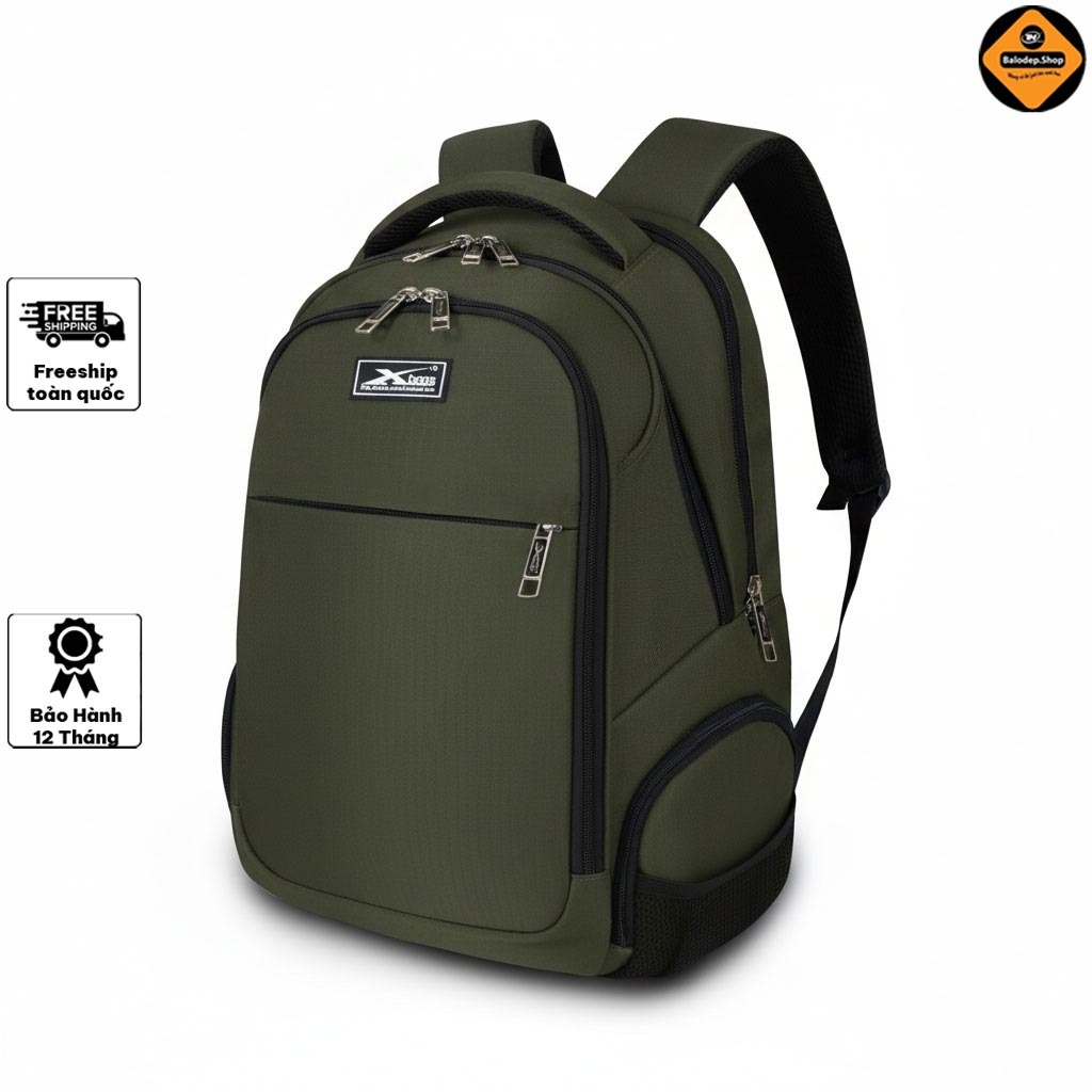 Balo Du Lịch Chống Nước Laptop 17 Inch Xbags XB 1001 Nhẹ Bền Cao Cấp Xanh Rêu!