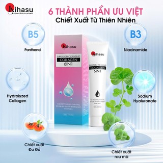 Sữa rửa mặt Rau má Kihasu Size Mini 20ml Sạch Sâu Kiềm Dầu Không Khô Da Dùng Cho Da Dầu Nhờn Mụn