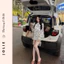 Áo sơ mi tơ chấm bi thắt nơ cổ phong cách tiểu thư nhẹ nhàng