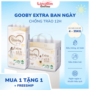 Tã Dán/Bỉm Quần Ban Ngày Gooby Extra Siêu Mỏng Mềm Mại Cho Bé Từ 4kg - 35kg Chính Hãng