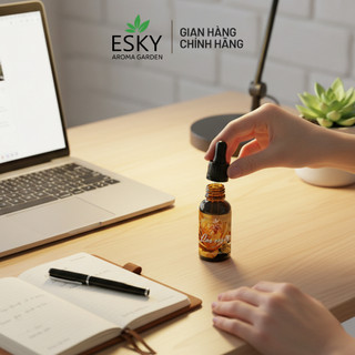 (THÊM NẮP BÓP) Tinh Dầu Nguyên Chất ESKY AROMA GARDEN Xông Phòng, Thư Giãn, Ngủ Ngon, Khử Mùi, Đuổi Muỗi 10ml