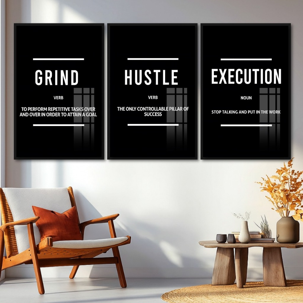 Bộ Sưu Tập Tranh Động Lực Truyền Cảm Hứng Tráng Gương Khung Composite Decor Treo Tường