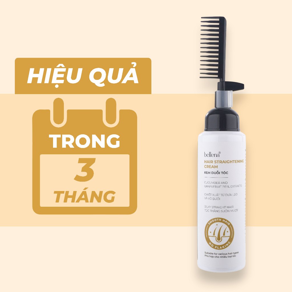 Thuốc duỗi tóc tại nhà kem ép duỗi tóc tại nhà thành phần argan Bellena Hair Straightening Cream 250ml