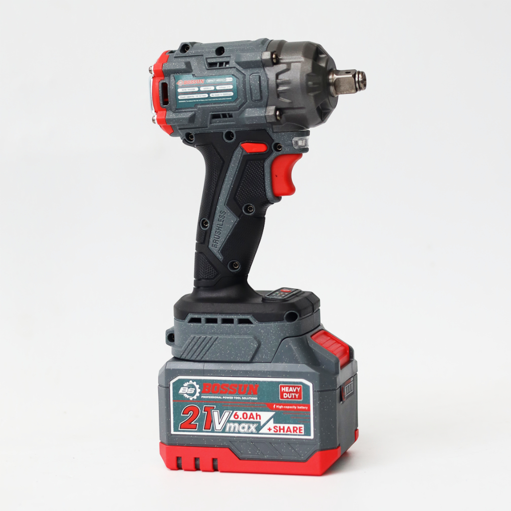 Combo BOSSUN 21V: Máy Siết Bu Lông 400Nm M21B-IW400N + Máy Mài Góc M21B-AG100PRO – Brushless, Pin 6.0Ah, Trọn Bộ Phụ Kiệ