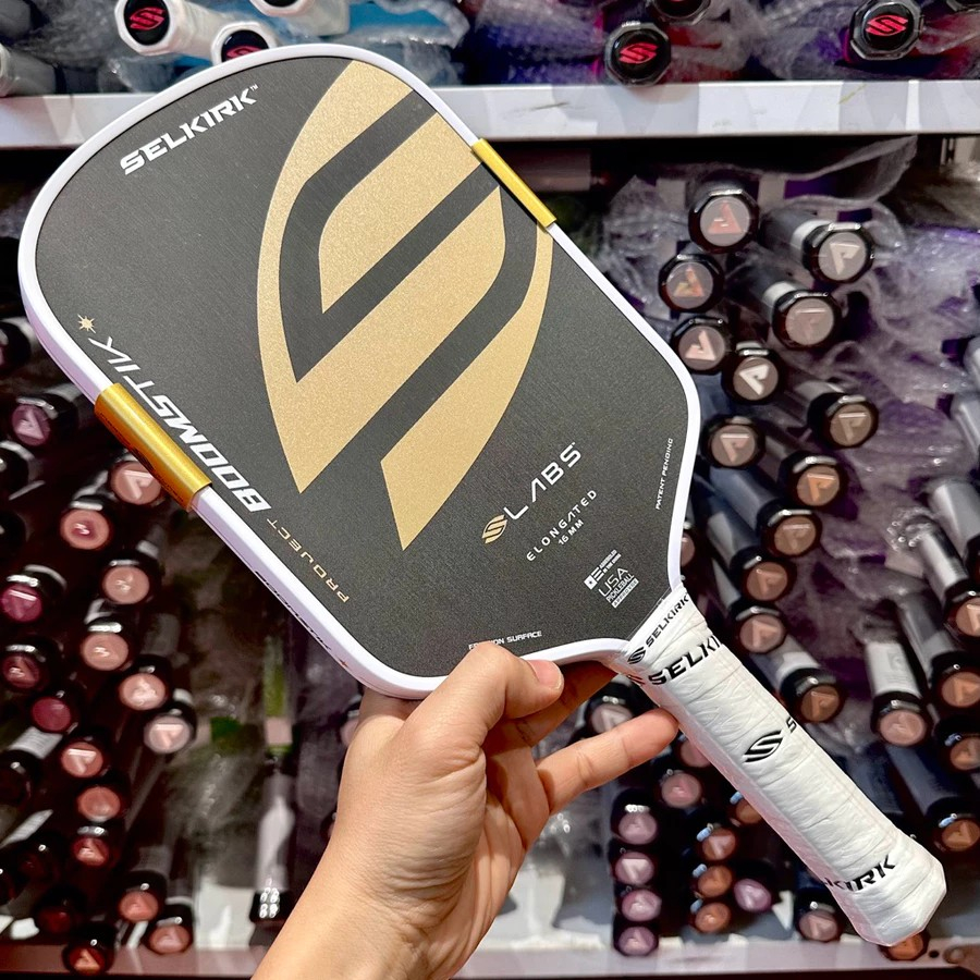 Vợt Pickleball Bo.oms.tik Siêu Bền, độ xoáy L.A.BS Project Bo.om.st.ik 16mm Kiểm Soát Tối Đa