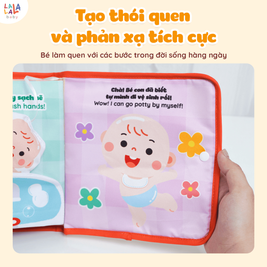 Sách vải bận rộn Lalala Baby đồ chơi vải đồ chơi đa tương tác đồ chơi montessori cho bé