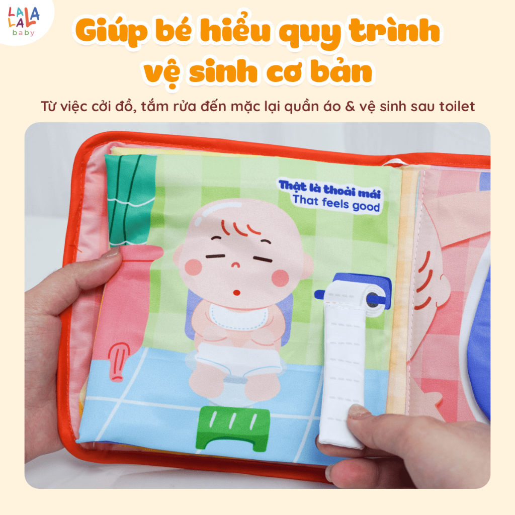 Sách vải bận rộn Lalala Baby đồ chơi vải đồ chơi đa tương tác đồ chơi montessori cho bé