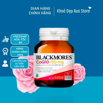 Viên Uống Bổ Tim Hỗ Trợ Sức Khỏe BlackMores CoQ10 150mg Lọ 90 Viên