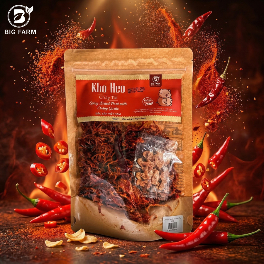 Khô Heo Cháy Tỏi Bigfarm 200g NGDAV001