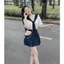Set đồ bé gái áo thun form rộng phối khăn choàng kèm chân váy jean xếp ly phong cách Hàn Quốc mẹ và bé