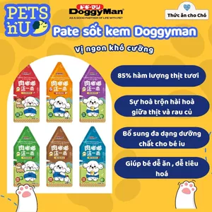 Pate Sốt Kem Doggy Man Gói 70g, Làm Từ 85% Thịt Tươi, Thơm Ngon Bổ Dưỡng Cho Chó