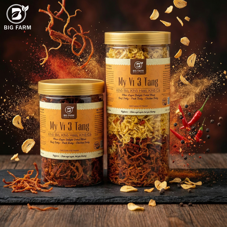 Mỹ Vị 3 Tầng Bò Gà Heo Bigfarm 250g / 350g NGDAV004