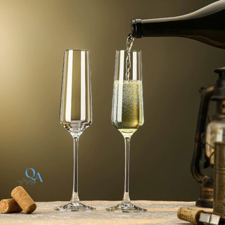 Ly cao trong suốt kiểu Pháp, ly sâm panh, ly rư.ợu vang, ly trái cây, ly cocktail,phong cách châu Âu