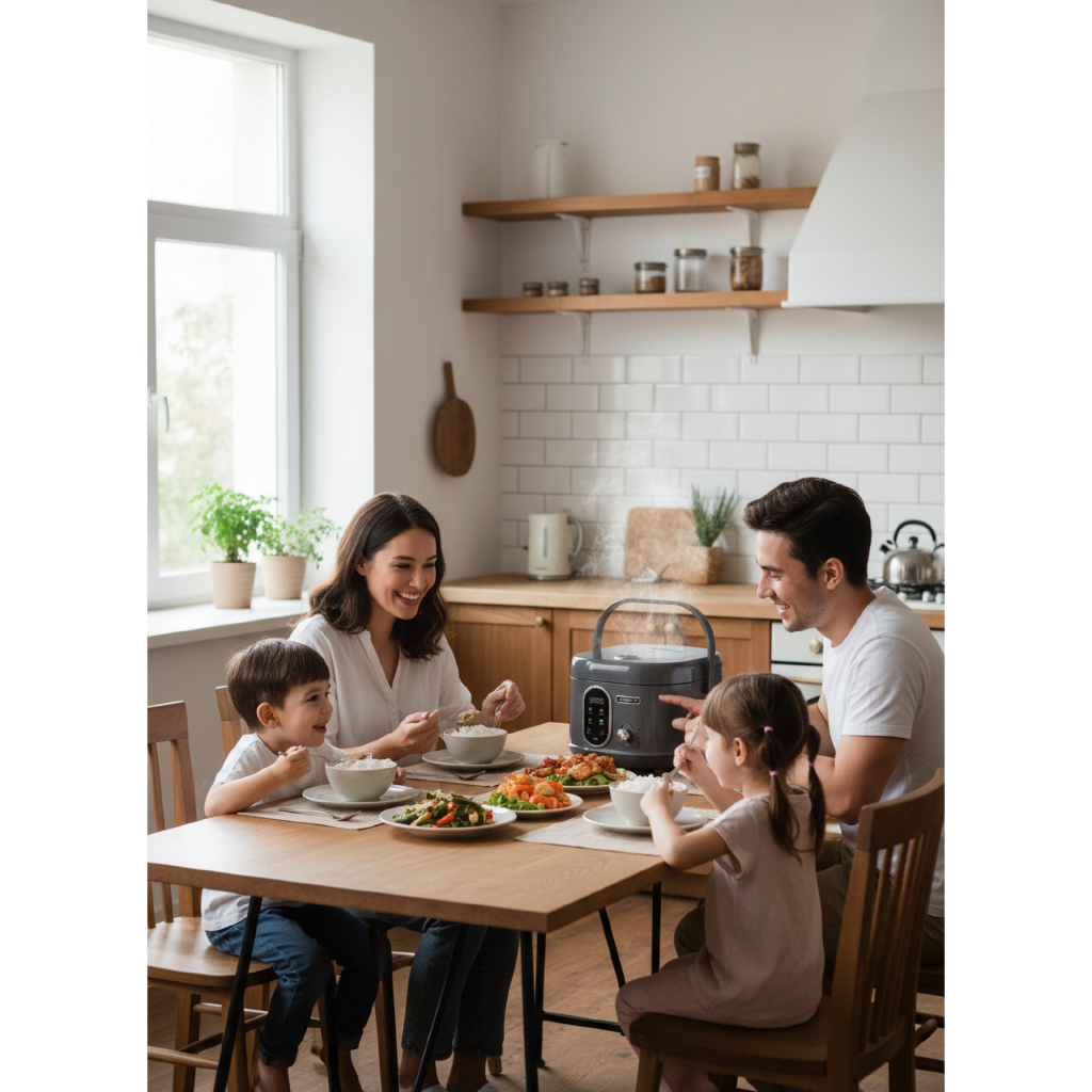 NỒI CƠM ĐIỆN TÁCH ĐƯỜNG LADOMAX  Model: HA-8815_Inox