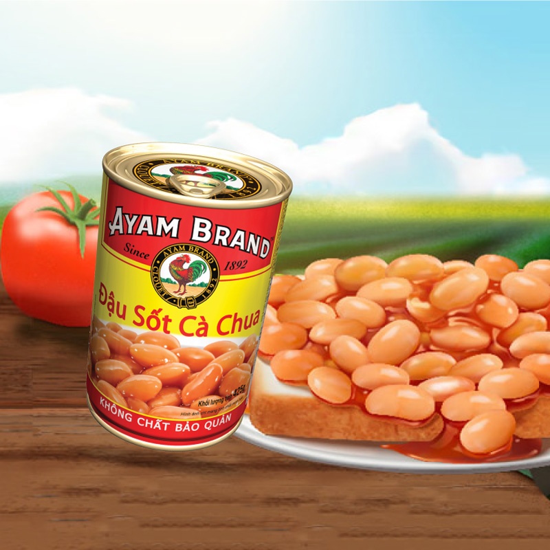 Đậu Sốt Cà Chua Ayam Brand Baked Beans 230g Và 425g Hạt To Đều Ăn Liền Hoặc Kết Hợp Với Cơm
