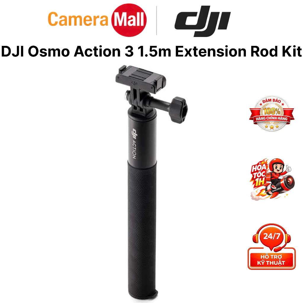 [CameraMall] DJI Osmo Action 1.5m Extension Rod Kit – Gậy cầm tay nối dài 1.5m cao cấp cho Osmo Action, Chính Hãng