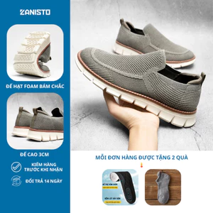 Giày Thể Thao Nam CS155 ZANISTO Sợi Vải Cao Cấp Thoáng Mát Đế Cao Su Tự Nhiên Bám Chắc Êm Nhẹ Đi Dã Ngoại Chạy Bộ