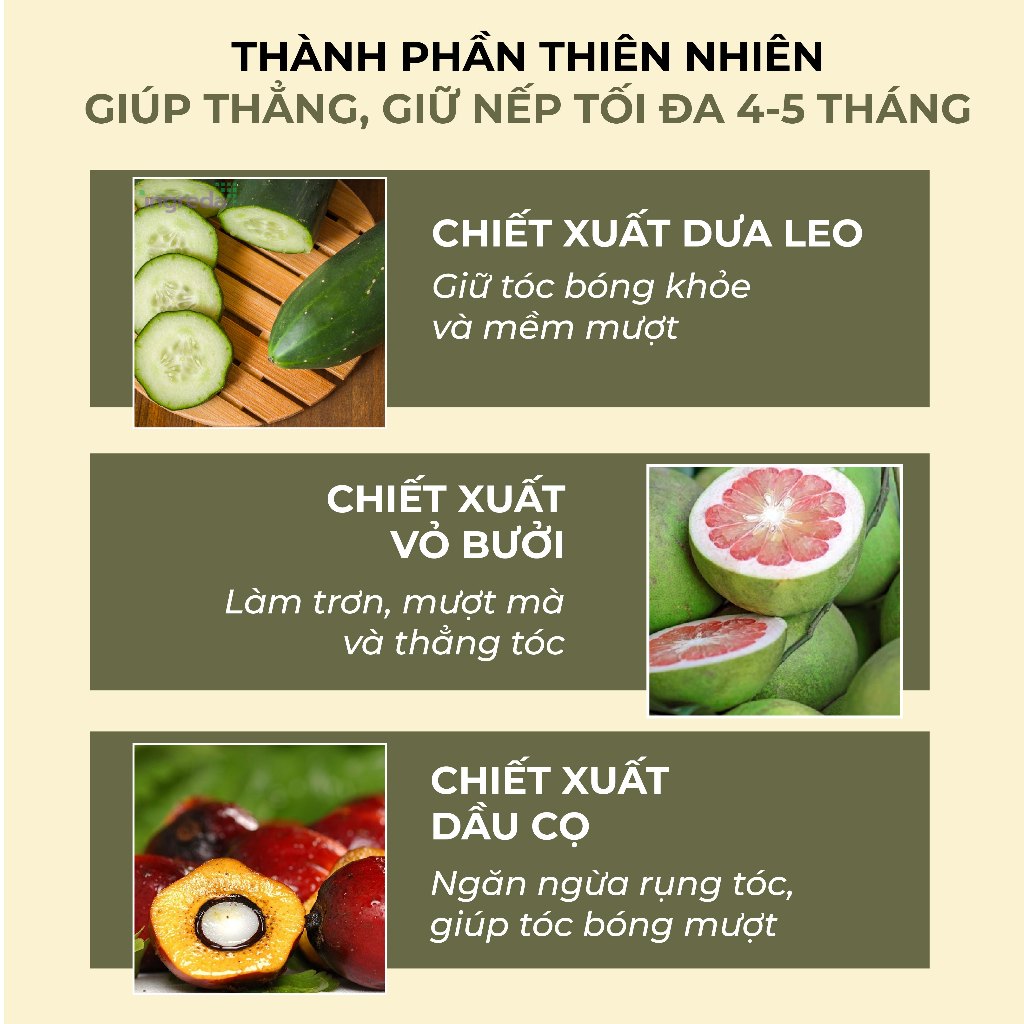 Thuốc duỗi tóc tại nhà thành phần Olive phục hồi không làm tổn thương tóc Sakuza Hair Straightening Cream 250ml