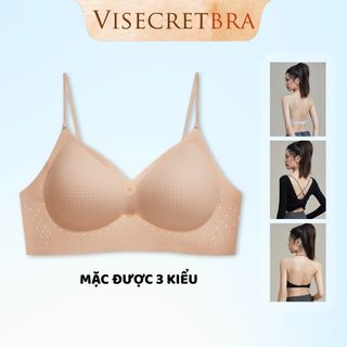 KOL - VN260350 - VisecretBra Áo Lót Áo Ngực Bra Nữ Đa Năng Mặc 3 Kiểu Chất Su Thoáng Mát Mút Đệm Cố Định Bảng Hở Lưng