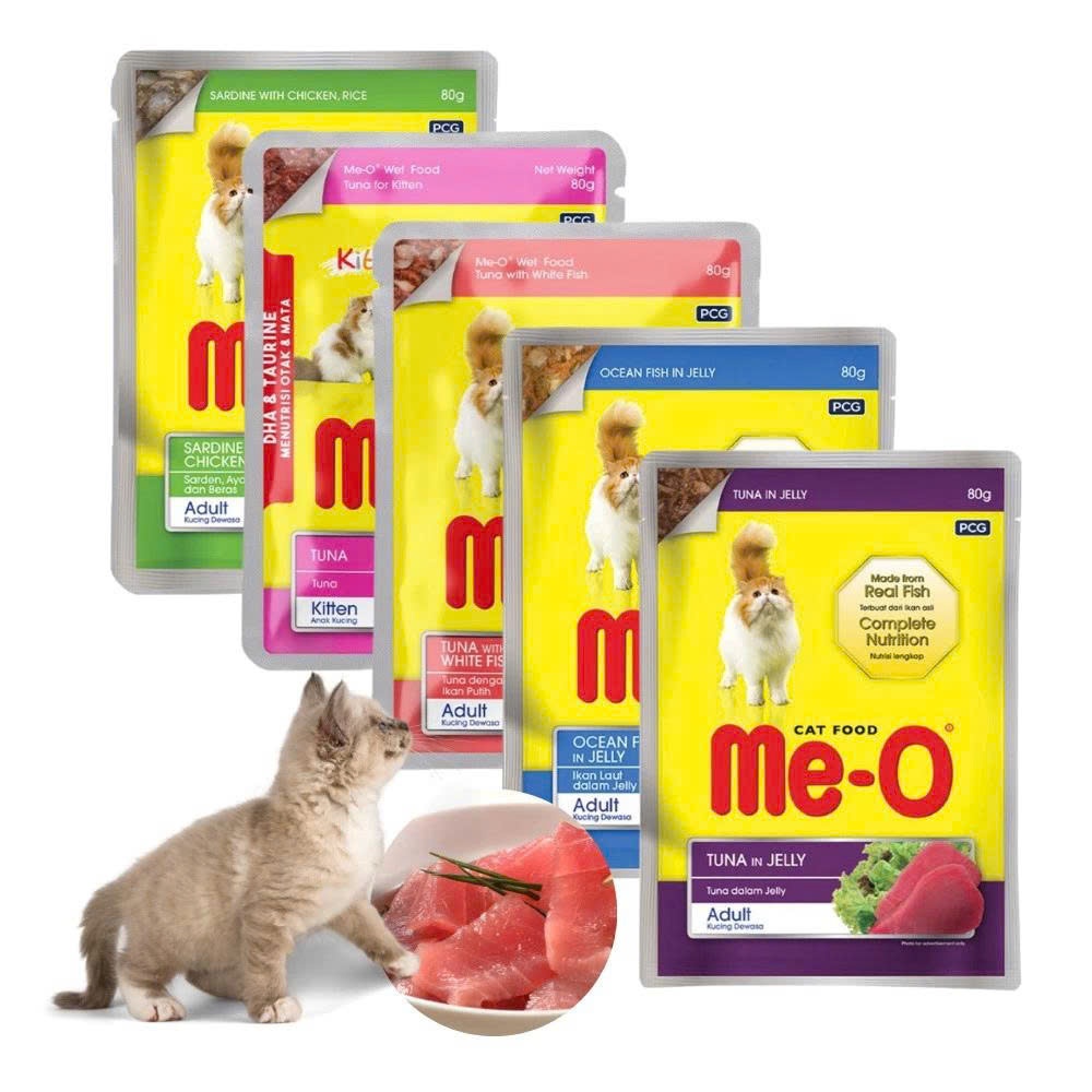 [Combo 5,12 Gói] Pate Cho Mèo Me-O Dinh Dưỡng Đa Dạng Cho Mèo Trưởng Thành Và Mèo Con