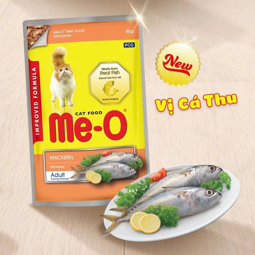 [Combo 5,12 Gói] Pate Cho Mèo Me-O Dinh Dưỡng Đa Dạng Cho Mèo Trưởng Thành Và Mèo Con