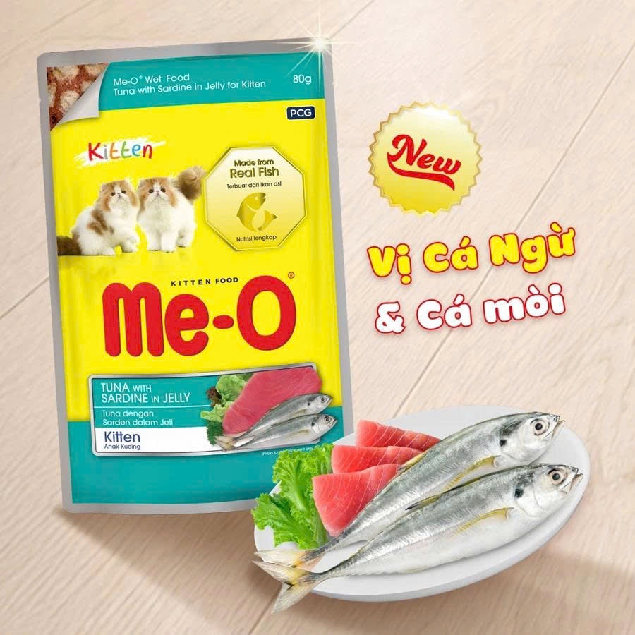 [Combo 5,12 Gói] Pate Cho Mèo Me-O Dinh Dưỡng Đa Dạng Cho Mèo Trưởng Thành Và Mèo Con