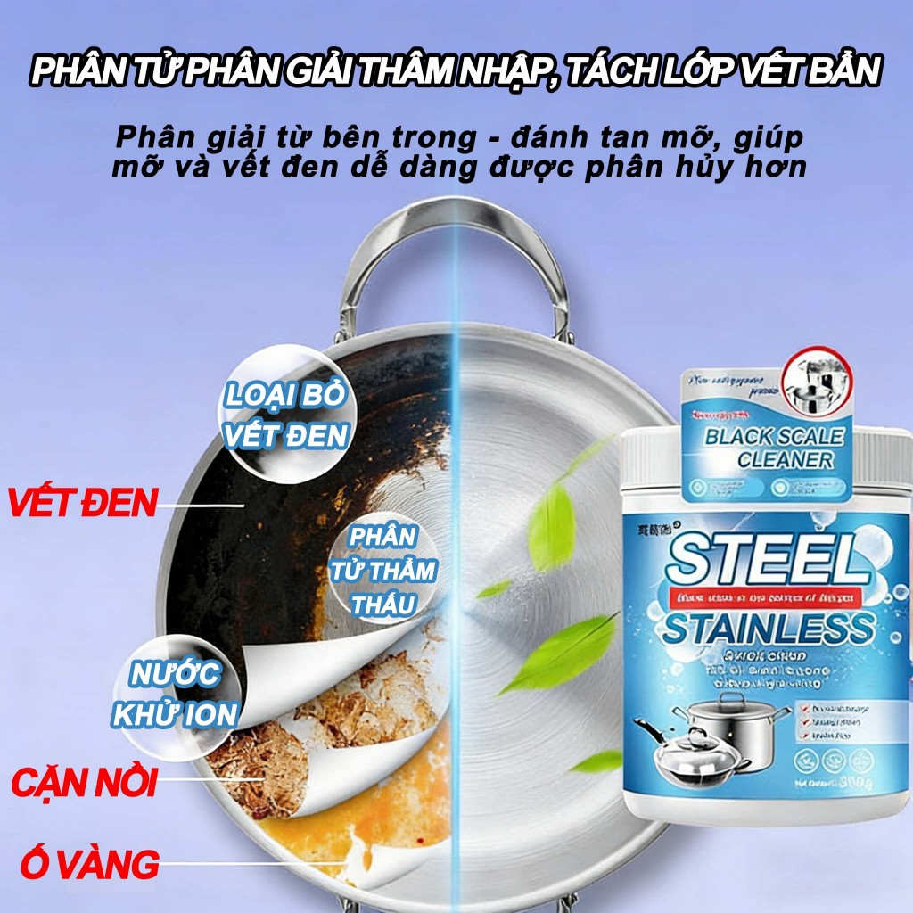 Tẩy Rửa Nhà Bếp,Chất tẩy rửa nồi, Làm Sạch - Tẩy đa năng - tẩy mọi vết bẩn,Dung dịch tẩy cặn đen