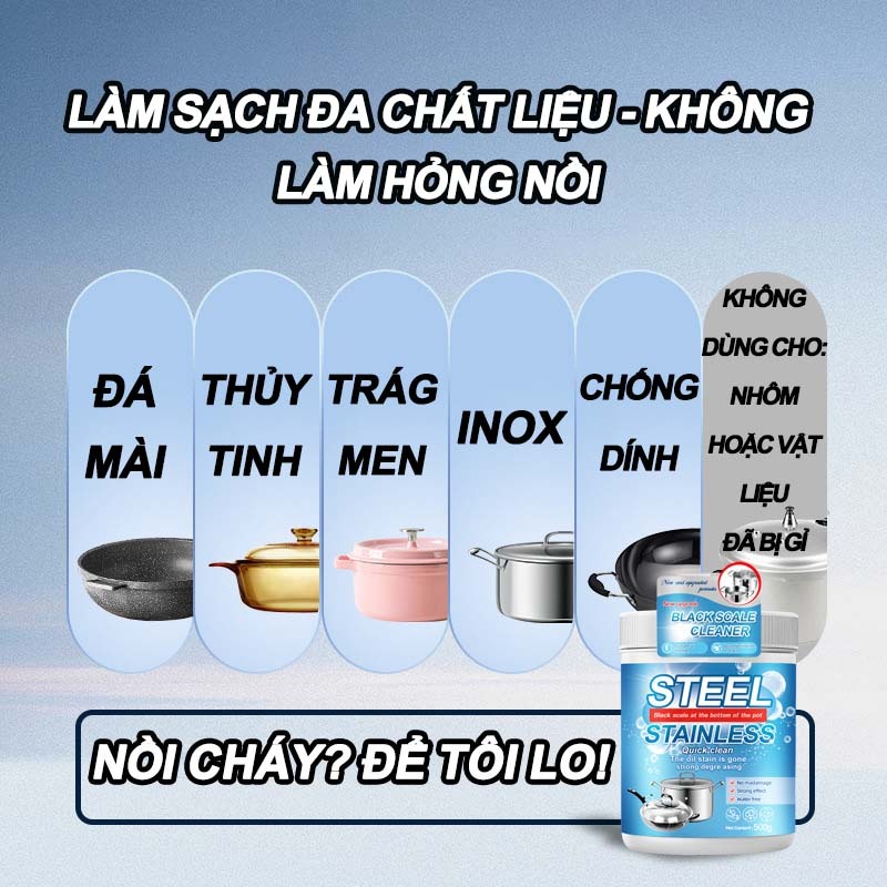 Tẩy Rửa Nhà Bếp,Chất tẩy rửa nồi, Làm Sạch - Tẩy đa năng - tẩy mọi vết bẩn,Dung dịch tẩy cặn đen