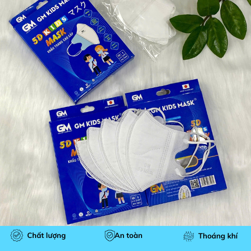 Khẩu Trang Y Tế 5D Trẻ Em Gia Mỹ – Khẩu Trang 5D Kids Mask Hoạ Tiết Dễ Thương, Nâng Niu Từng Hơi Thở