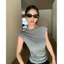 Áo Thun Nữ Tay Hến Cổ Thuyền Nhún Eo Basic RANSHI Ôm Body Tôn Dáng Chất Thun Cotton Mềm Mát - RA358