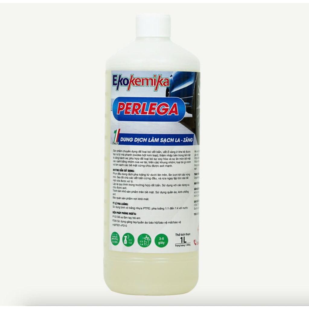DUNG DỊCH TẨY Ố LAZĂNG VÀ Ố KÍNH Ô TÔ PERLEGA THƯƠNG HIỆU EKOKEMIKA ITAY - 1L