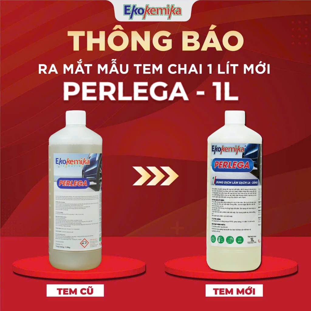 DUNG DỊCH TẨY Ố LAZĂNG VÀ Ố KÍNH Ô TÔ PERLEGA THƯƠNG HIỆU EKOKEMIKA ITAY - 1L