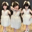 Đầm dự tiệc bé gái sát nách dáng xòe công chúa, váy tiểu thư sang chảnh phong cách Hàn Quốc mẹ bé