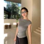 Áo Thun Nữ Tay Hến Cổ Thuyền Nhún Eo Basic RANSHI Ôm Body Tôn Dáng Chất Thun Cotton Mềm Mát - RA358