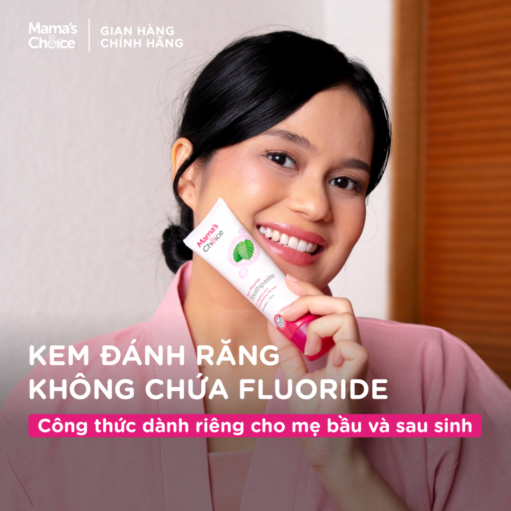 Kem Đánh Răng Mama’s Choice – Không Chứa Fluoride, An Toàn Cho Mẹ Bầu & Cho Con Bú | Đã Đăng Ký BPOM & Chứng Nhận Halal