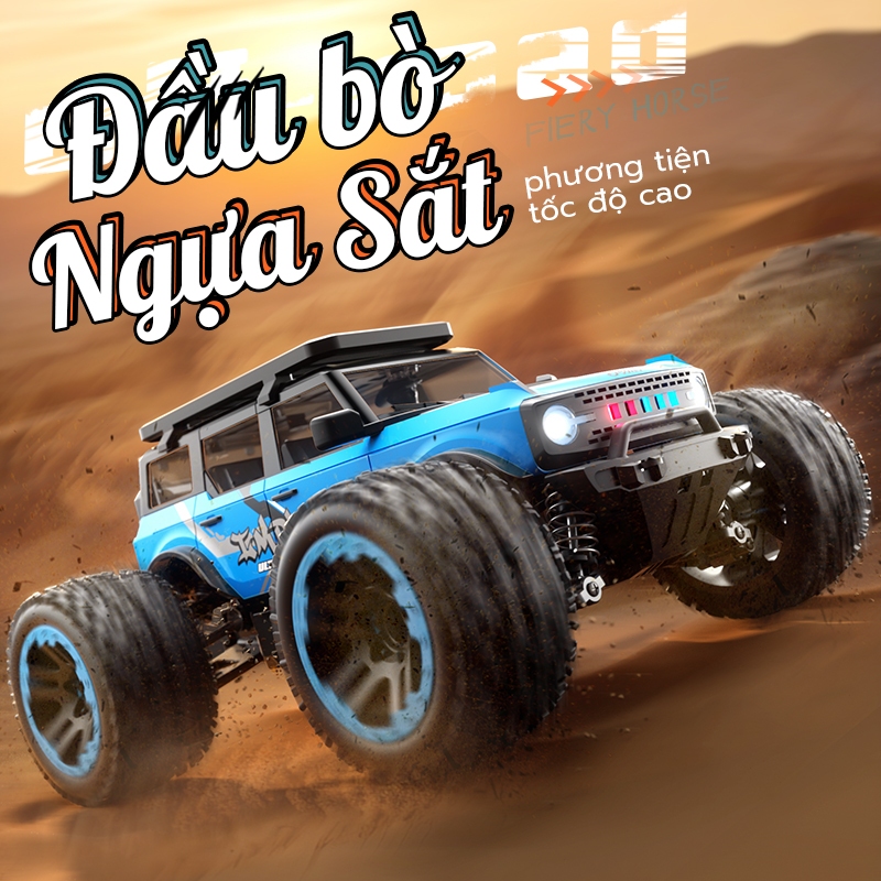 Xe điều khiển từ xa không chổi than dành cho người lớn, dẫn động 4 bánh, bánh xe lớn, tốc độ cao 75 km/h
