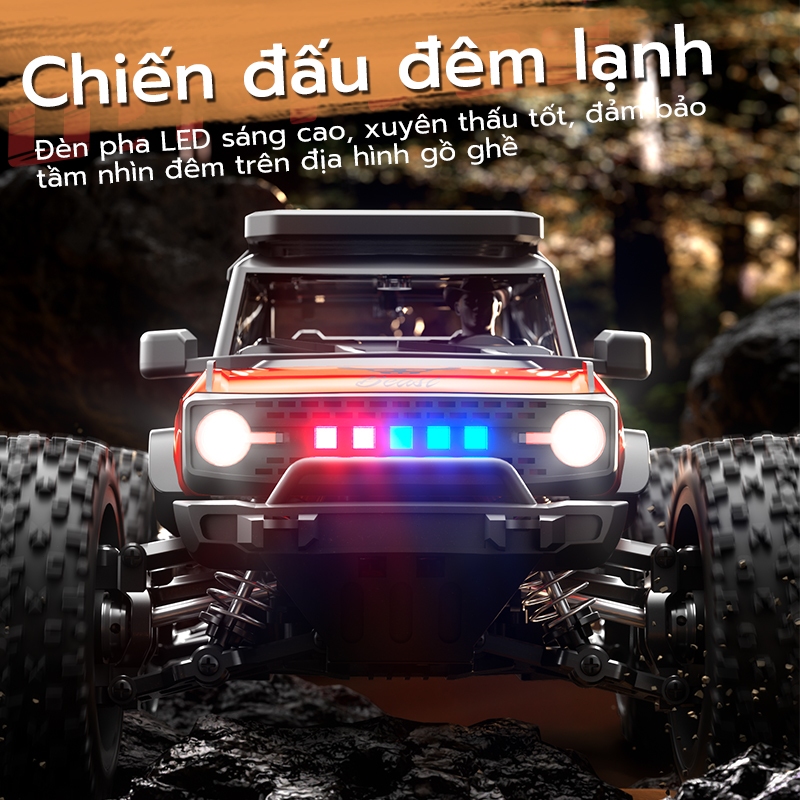 Xe điều khiển từ xa không chổi than dành cho người lớn, dẫn động 4 bánh, bánh xe lớn, tốc độ cao 75 km/h