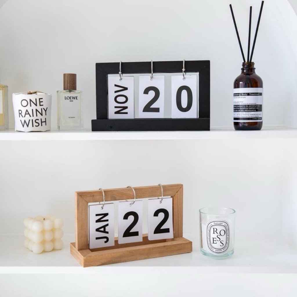 𝐂𝐌𝐀𝐑𝐓.𝐆𝐢𝐚 𝐝𝐮̣𝐧𝐠 Lịch Để Bàn Gỗ Lịch Lật Decor Trang Trí Bằng Gỗ Tự Nhiên MS5 [CMART GIA DỤNG TIỆN ÍCH] | BigBuy360 - bigbuy360.vn