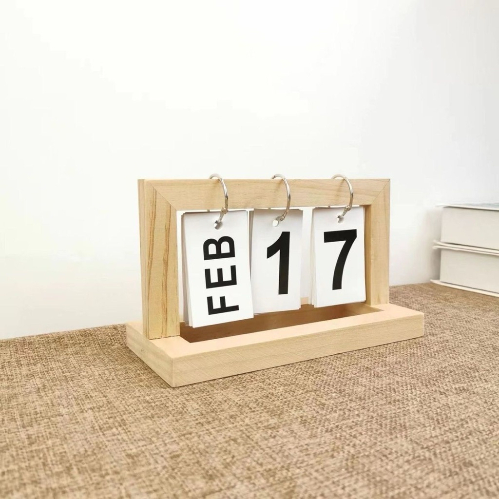 𝐂𝐌𝐀𝐑𝐓.𝐆𝐢𝐚 𝐝𝐮̣𝐧𝐠 Lịch Để Bàn Gỗ Lịch Lật Decor Trang Trí Bằng Gỗ Tự Nhiên MS5 [CMART GIA DỤNG TIỆN ÍCH] | BigBuy360 - bigbuy360.vn