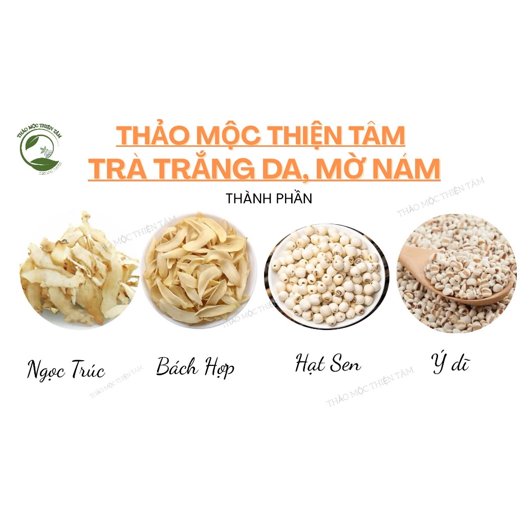 Trà Trắng Da - Bí Kíp Mặt Mộc Giúp Trắng Da Mờ Nám Giảm Mụn - Mua 30 Gói Tặng 3 Gói Và Tặng Thêm 1 Gói Trà Bất Kỳ - TMTT