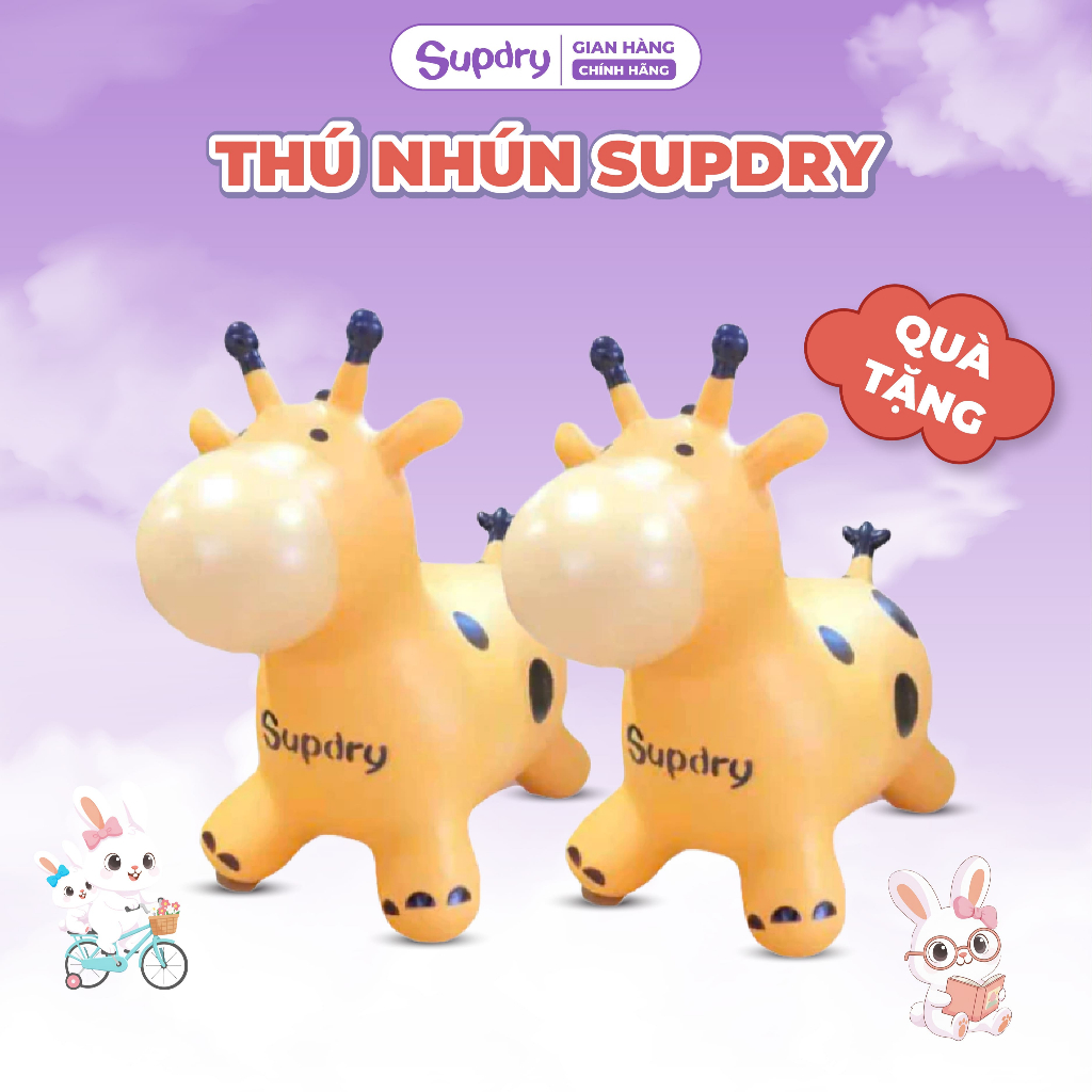 Thú Nhún Cao Su Bơm Hơi Supdry An Toàn Cho Bé - Giao Màu Ngẫu Nhiên [QT]